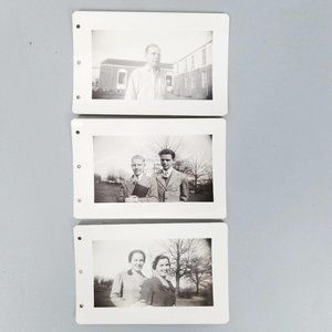 Vtg 40s Photos Church People Suits Dresses Trees